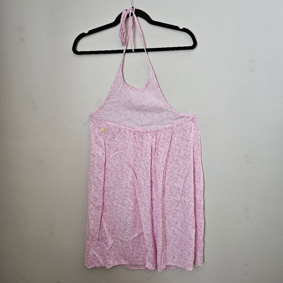 Abound Dress Halter Tie Pink Floral Print Mini Casual Summer Vacation Cute - Picture 5 of 10